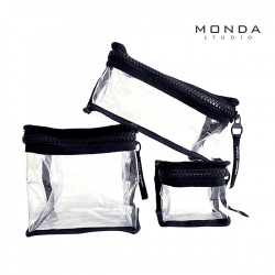 Monda Studio 3 Piece Makeup Pouch Set MST-333