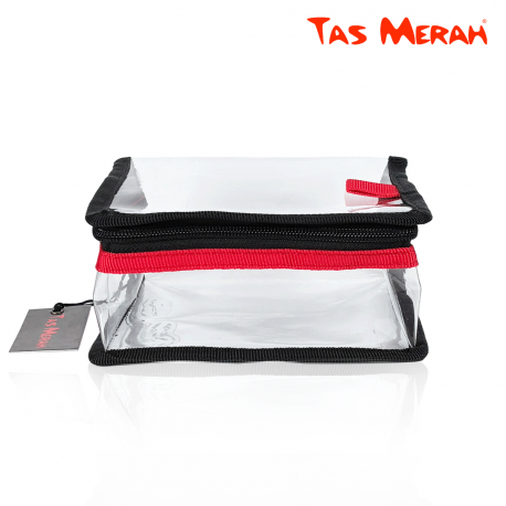 Tas Merah Multi Purpose Transparent Bag