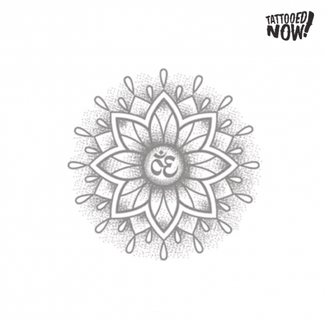 Tattooed Now! - Mandala with OM Temporary Tattoo