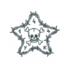 Tattooed Now! - Barbwire Star with Skull