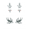 Tattooed Now! - Vintage Dagger / Swallow (zestaw na rękę)