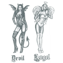 Tattooed Now! - Angel and Devil Pin-up Girls