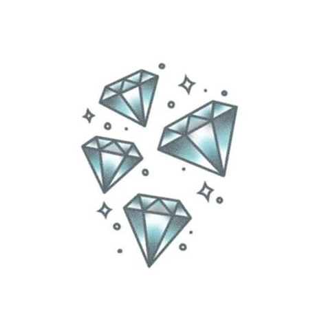 Tattooed Now! - Blue Lucky Diamonds