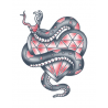 Tattooed Now! - Snake with Diamond Heart