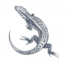 Tattooed Now! Dotwork Lizard