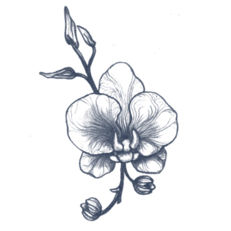 Tattooed Now! Orchid Flower Tattoo